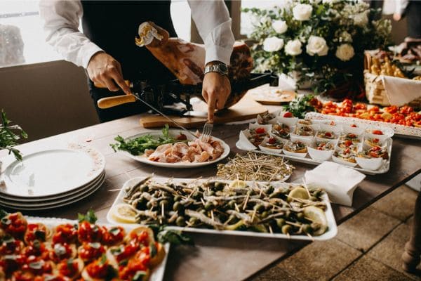 Chef finishing a dish