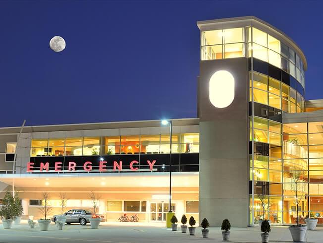 Completed commercial building exterior