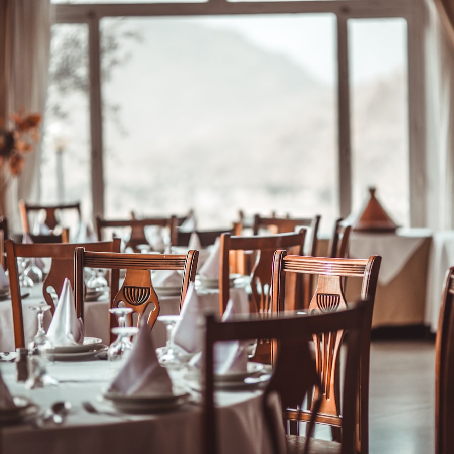 The dining room at golden hour