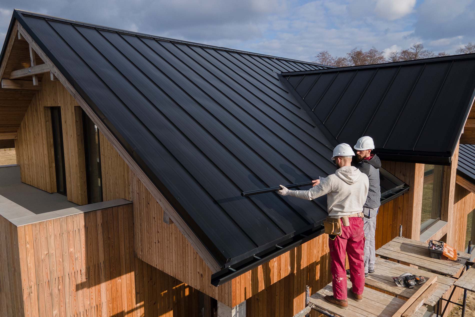 Roofing materials background