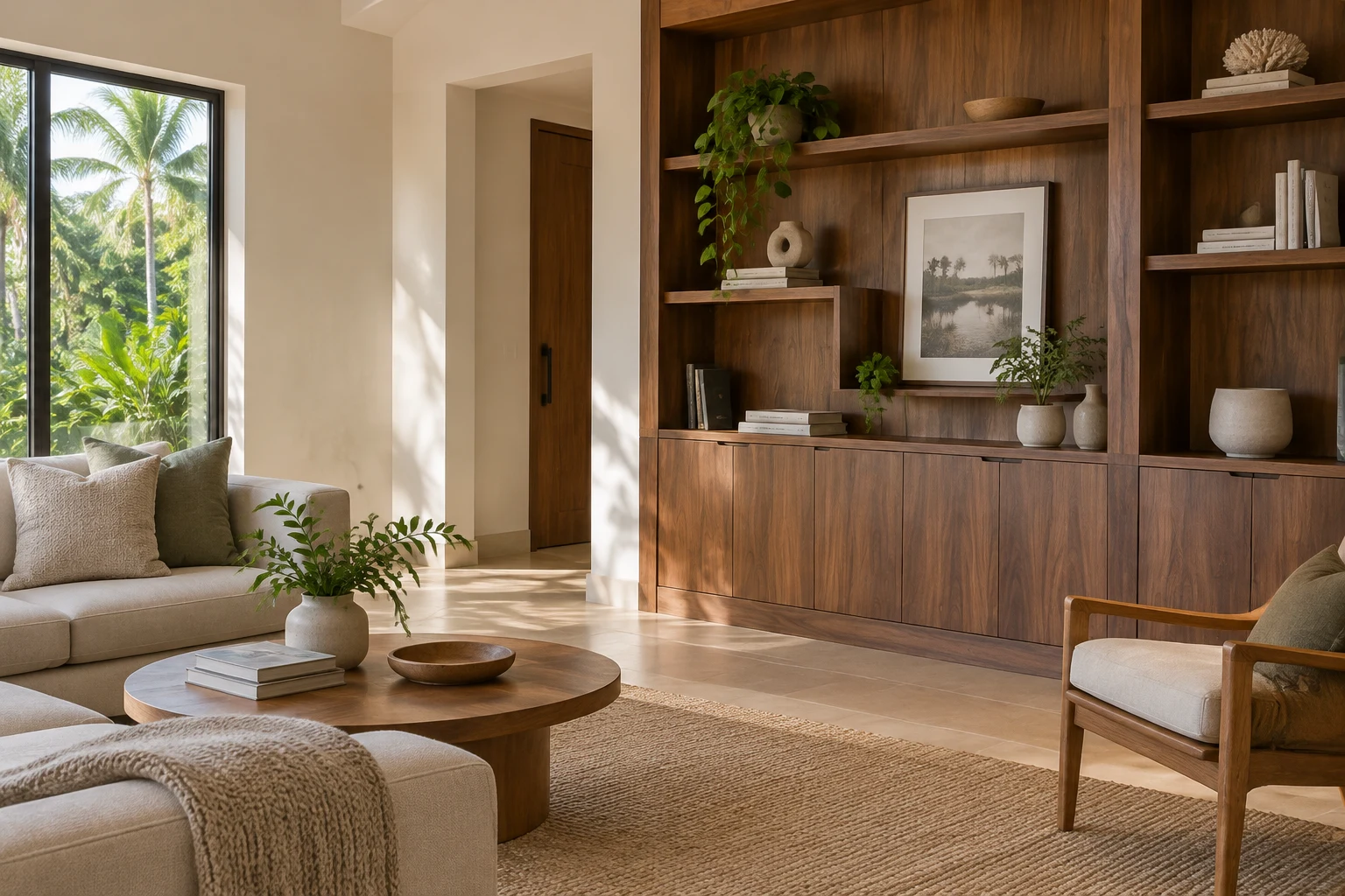 Custom Craft Carpentry website showcase: detailed cabinetry in a bright residential interior