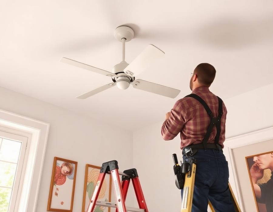 Ceiling fan installation