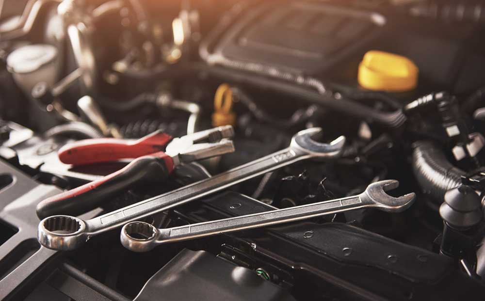 Engine bay detail & fluid service