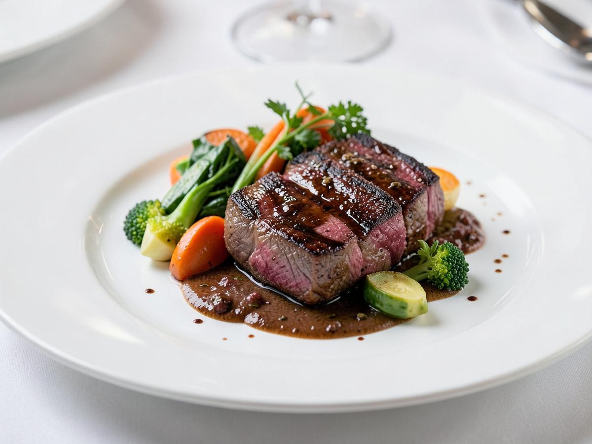Plated gourmet entrée