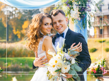 Garden ceremony first look — Winter Park
