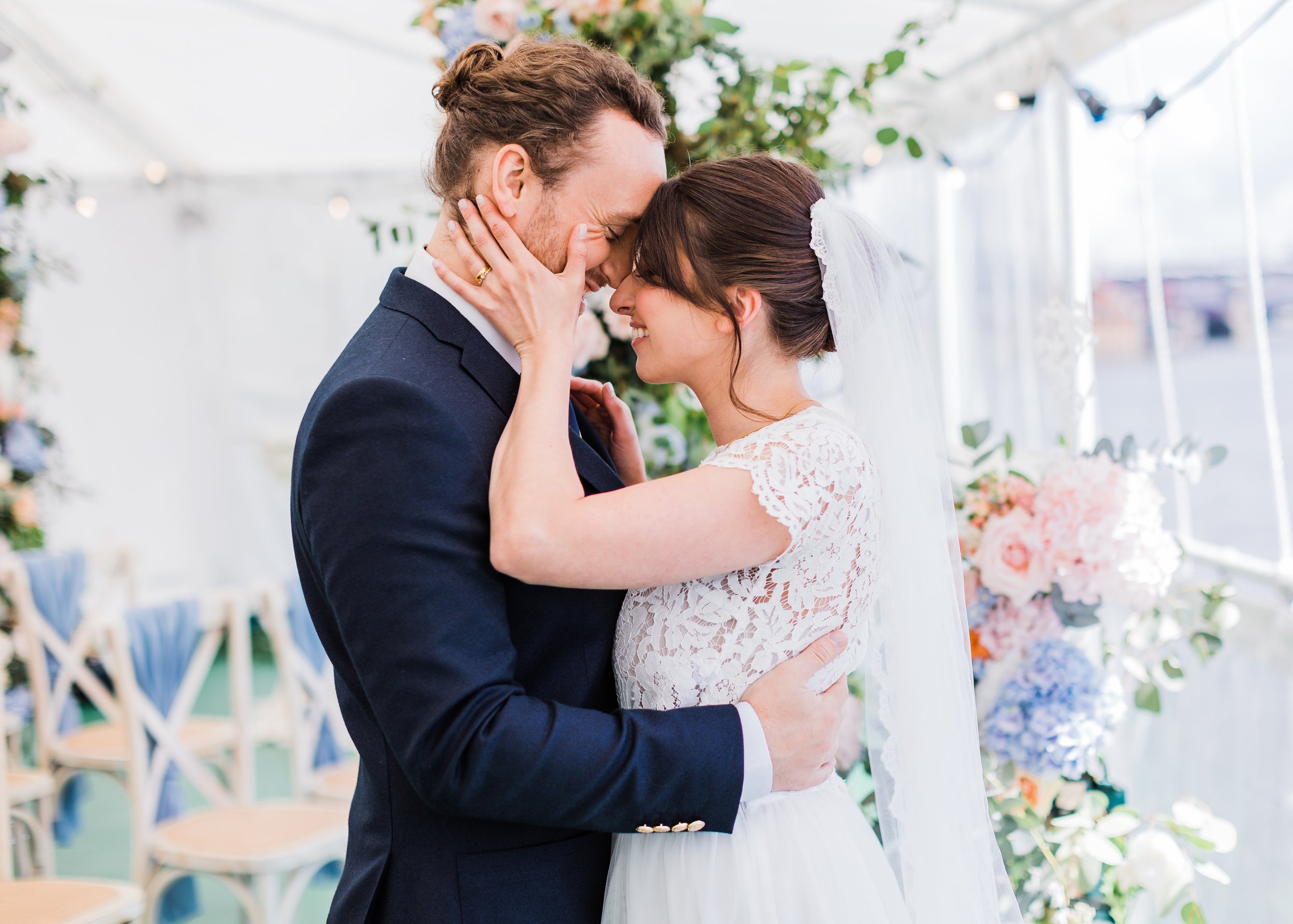 Garden vows under glass
