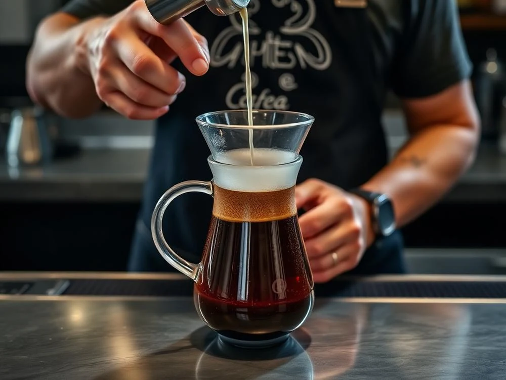 Pour-over at the brew bar